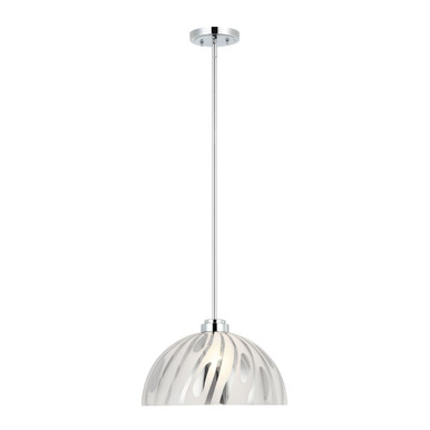 Chroman Empire 1 Light Dome Pendant 9.31 Inch and 16 Inch Wide by Varaluz - 1070P01L