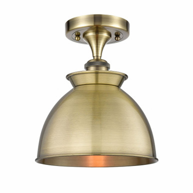 Bare Bulb 1 Light Semi Flush Mount 5.5 Inch X 4.5 Inch Wide by Innovations - 516-1C-AB-M14-AB