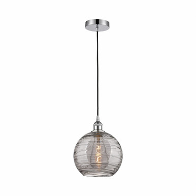 Athens Deco Swirl 1 Light Cord Down Mini Pendant 11.63 X 10 by Innovations - 616-1P-PC-G1213-10SM