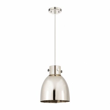 Newton Bell 1 Light Metal Shade Small Pendant 12.5 Inch Tall by Innovations - 410-1PM-PN-M412-10PN