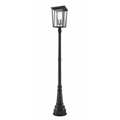 Seoul 3 Light Outdoor Post Mount Lantern 14.25 x 105.5 Inch by Z-Lite - 571PHXLR1