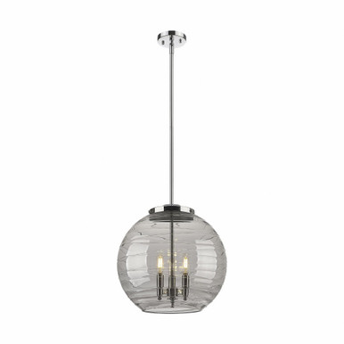 Athens Deco Swirl 3 Light Stem Hung Pendant 15.88 X 15.75 by Innovations - 221-3S-PC-G1213-16SM
