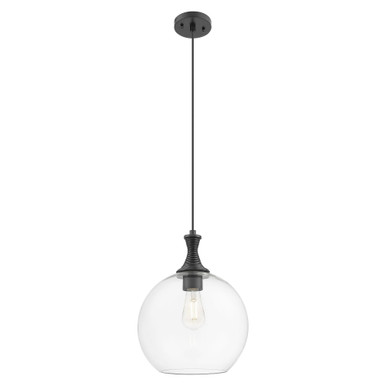 Astor 1 Light Cord Hung Mini Pendant 15.5 X 11.75 Inch Wide by Innovations - 415-1P-BK-G122-12