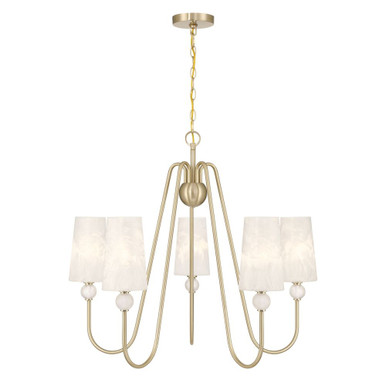 Sheldon 5 Light Chandelier 27 Inch Tall and 32 Inch Wide by Savoy House - 1-1350-5