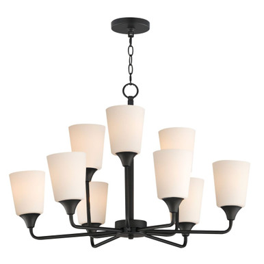 Hudson 9 Light 2 Tier Chandelier 19.25 Inch Tall and 30 Inch Wide by Maxim - 12879