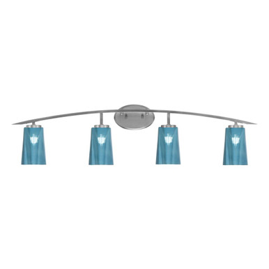 Kurve 4 Light Bath Bar 10.5 Inch Tall and 40 Inch Length by Toltec - 3724-105-40