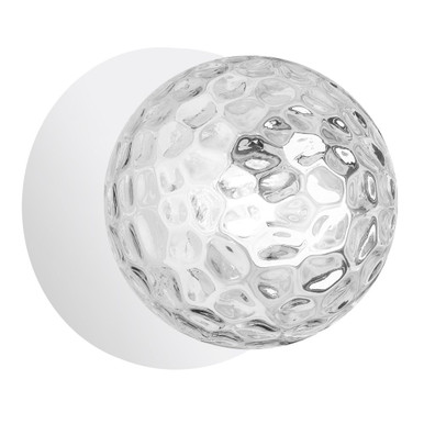 Burlat 1 Light Wall Sconce 6 Inch Tall and 6 Inch Wide by Dainolite - BUR-51W-MW-CLR