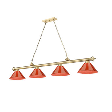 Cordon 4 Light Billiard 14.75 Inch Tall and 14 Inch Wide by Z Lite - 2306-4-BILL-PSHADE