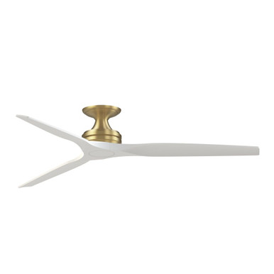 Spitfire Flush Ceiling Fan 9.65 Inch Tall and 64 Inch Wide by Fanimation - FPD6721BBS-64MW-F