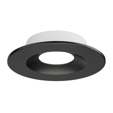 Crisp 12W 1 LED Round Recessed Downlight 1.5 Inch and 5 Inch Wide by Maxim - 87664BK