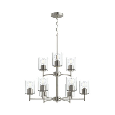 Replay 9 Light Chandelier 28 Inch Tall and 25 Inch Wide by Progress - P400481