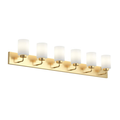 Merry 6 Light Etched Bath Vanity 8.5 Inch Tall and 48 Inch Length by Progress - P300421-191