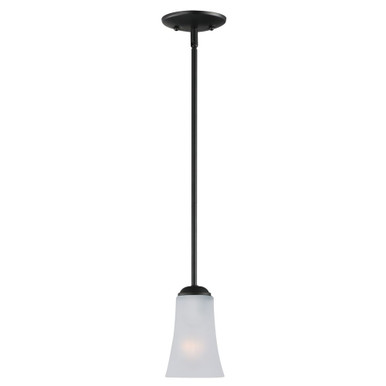 Logan 1 Light Mini Pendant 7.5 Inch Tall and 4.5 Inch Wide by Maxim - 92040FTBK