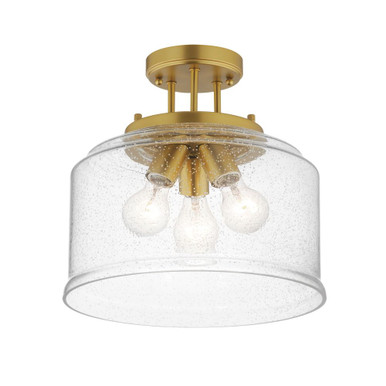 Acadia 3 Light Semi Flush Mount 12.75 Inch Tall X 12.75 Inch Wide by Maxim - 12271CDNAB