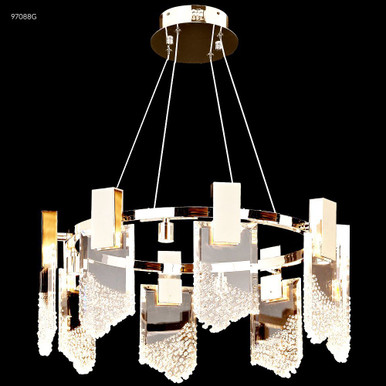 Champagne On Ice 120W LED Dining Chandelier 9 X 24 Inch Wide by James Moder - 97088G22LED