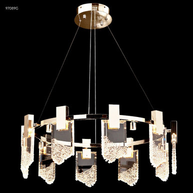 Champagne On Ice 90W LED Dining Chandelier 9 X 32 Inch Wide by James Moder - 97089G22LED