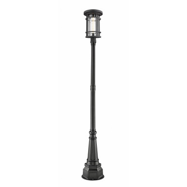 Jordan One Light Outdoor Post Mount Lantern 14.25 x 109.5 Inch by Z-Lite - 570PHXL-564P-BK