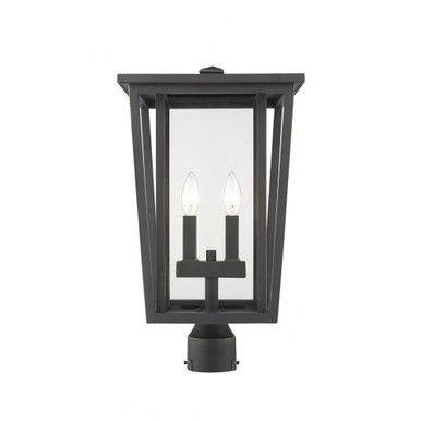 Seoul 2 Light Outdoor Post Mount Lantern 14.25 x 101.5 Inches by Z-Lite - 571PHBR-ORB