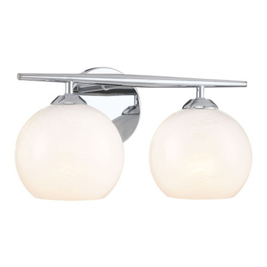 Kimorra 2 Light Bath Vanity 8 Inch Tall and 15.25 Inch Wide by Millennium - 18102-CH