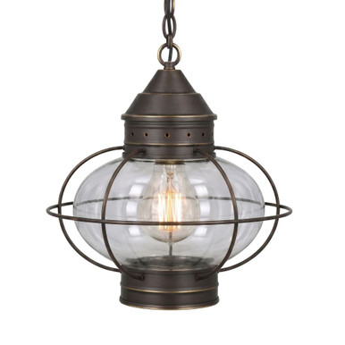 Ellington 1 Light Outdoor Pendant 13 Inch T Brass Traditions by Innovations - 9622
