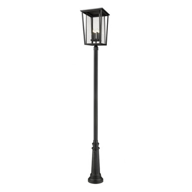 Seoul 4 Light Outdoor Post Mount In Craftsman Style 125.5 x 18 In by Z-Lite - 571PHXXLR-511P-BK