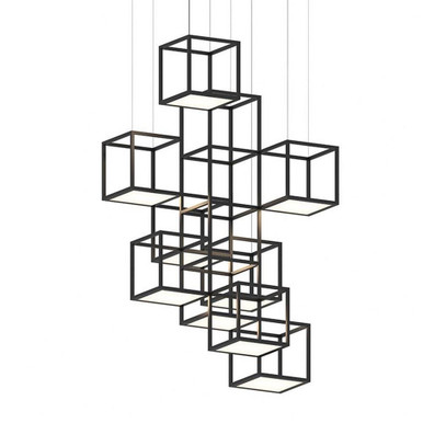 Cubix 9 LED Pendant 72.5 Inch Tall and 36.5 Inch Wide by Sonneman - 24Z0004K