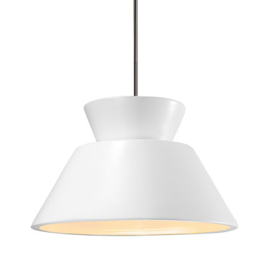 Radiance Trapezoid 1 Light Rigid Stem Pendant 8.5 X 14 by Justice Design - CER-6423-RIGID_1