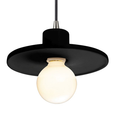 Radiance Saucer 1 Light Cord Pendant 6.5 and 8 Inch Wide by Justice Design - CER-6325_1