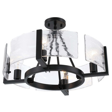 Aenon 4 Light Semi Flush Mount 18.5 Inch Tall and 22 Inch Wide by Golden - 3164-4SF