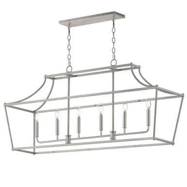 Clifton 6 Light Linear Pendant 13 Inch Tall and 22 Inch Wide by Maxim - 25317