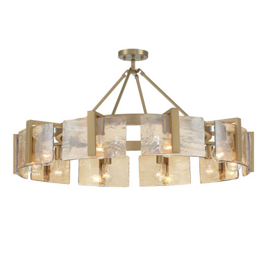 Aenon 10 Light Semi Flush Mount 33 Inch Tall and 36 Inch Wide by Golden - 3164-10SF