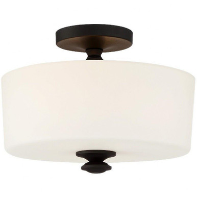 Travis 2 Light 12.5 Inch Wide Flush Mount by Crystorama - TRA-A3302