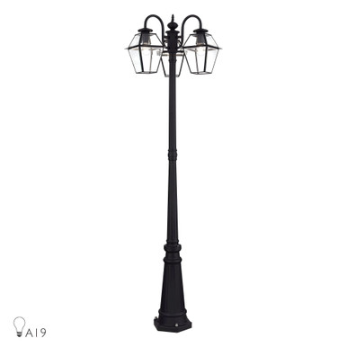 Pump Field 3 Light Outdoor 3 Head Post Lantern 80.13 x 24.75 Inches by BSH - 218-BEL-1337523
