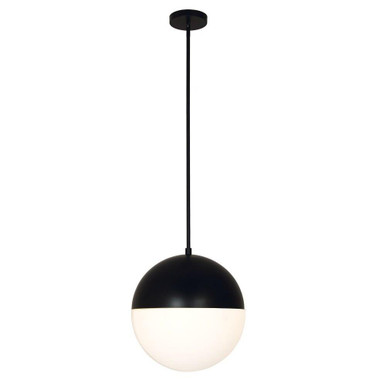 Fusion Ion 1 Light Medium Pendant by Justice Design - FSN-4152-OPAL