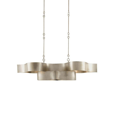 Grand Lotus 6 Light Oval Chandelier by Currey Company - 9000-0372