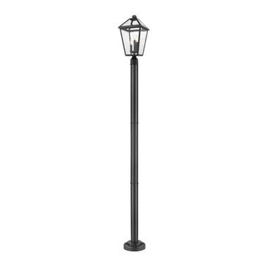 Talbot 3 Light Outdoor Post Mount 100.25 x 16.5 Inches by Z-Lite - 579PHBR-567P-BK