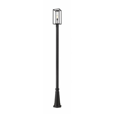 Dunbroch 1 Light Outdoor Post Mount Lantern 10 x 115.75 Inches by Z-Lite - 584PHMR-519P-BK