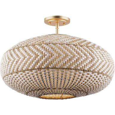 Zanzibar 4 Light 22 Inch Wide Semi Flush Mount by Crystorama - ZAN-9014-SG_CEILING