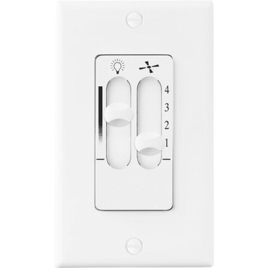 Universal 4 Speed with Dimmer 3 Wire Wall Control by Visual Comfort Fan - ESSWC-6-WH