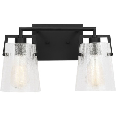 Crofton 2 Light Bath Vanity 9 and 14.63 Inch Wide by Visual Comfort Studio - DJV1032MBKCKG