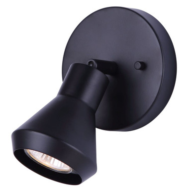 Byck 1 Light Track Light 6.5 Inch Tall and 4.75 Inch Wide by Canarm Inc - ICW1020A01BK10