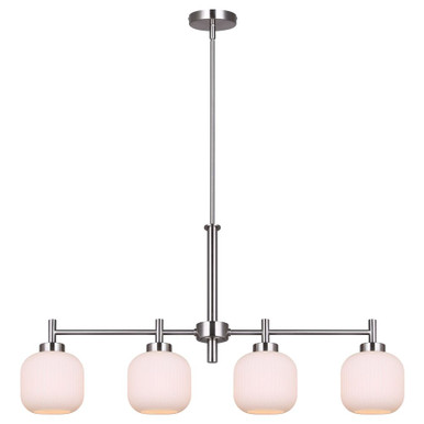 Mallory 4 Light Chandelier 16.38 Inch Tall X 36.38 Inch Wide by Canarm Inc - ICH1200A04BN