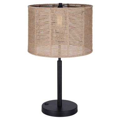 Lano 1 Light Table Lamp 24 Inch Tall and 13.75 Inch Wide by Canarm Inc - ITL2134B24BK