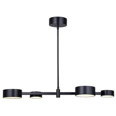 Montgomery 43W 4 LED Pendant 6.75 Inch Tall and 34 Inch Wide by Canarm Inc - LPL315A04BK
