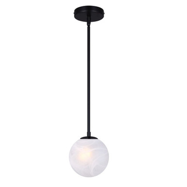 Mackenna 1 Light Pendant 10.75 Inch Tall and 7 Inch Wide by Canarm Inc - IPL1229A01BK