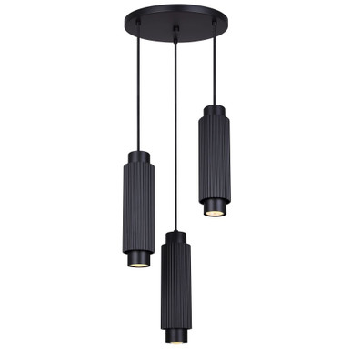 Cohen 3 Light Pendant 13.5 Inch Tall and 13 Inch Wide by Canarm Inc - IPL1231A03BK10