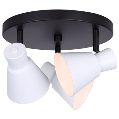 Radley 3 Light Track Light 6 Inch Tall and 9.84 Inch Wide by Canarm Inc - ICW1163A03BW10