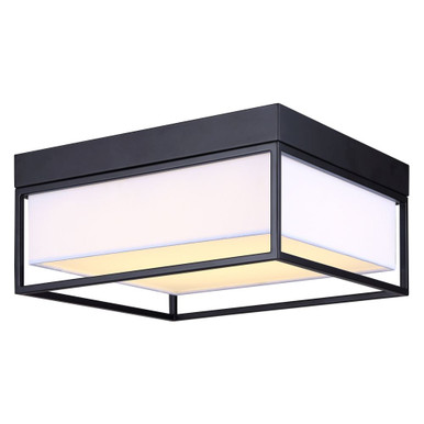 Bretton 25W 1 LED Flush Mount 5.75 Inch Tall and 12 Inch Wide by Canarm Inc - LFM293A12BK