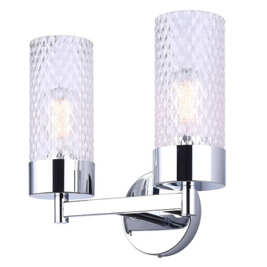 Eden 2 Light Bath Vanity 10.88 Inch Tall and 6.25 Inch Wide by Canarm Inc - IVL1168A02CH