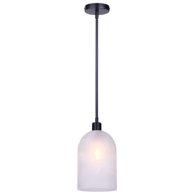 Marek 1 Light Pendant 15 Inch Tall and 7 Inch Wide by Canarm Inc - IPL2260B01BK7